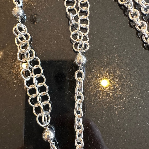 STUNNING Scandinavia necklace new w tags pendant long 90 nwt silver - Picture 7 of 8